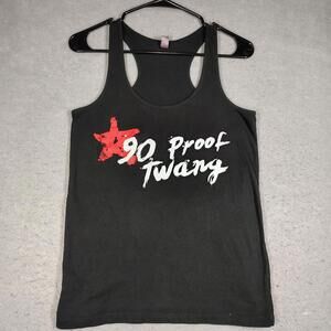 90 Proof Twang Women's Medium Racerback Tank Graphic Concert Shirt EUC